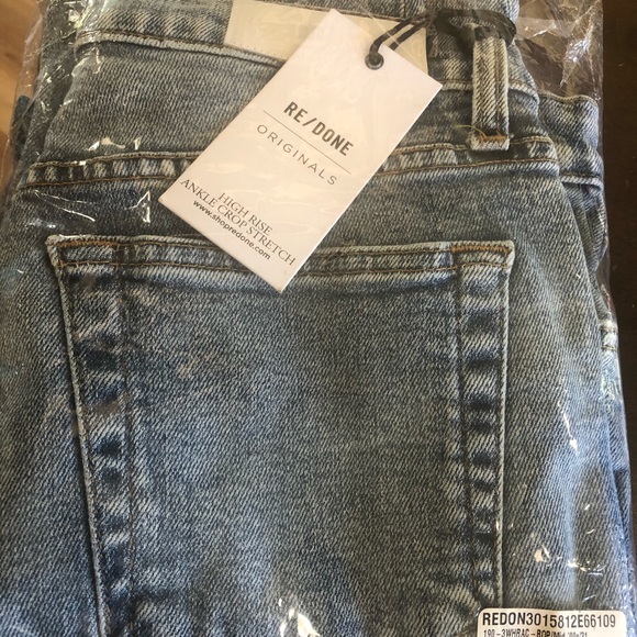 NWT RE/DONE High Rise Ankle Crop Jean Mid 90’s 31 - Picture 4 of 7